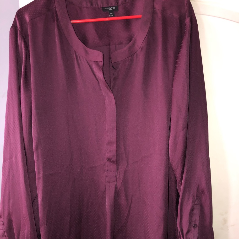 Burgundy blouse sz 3x